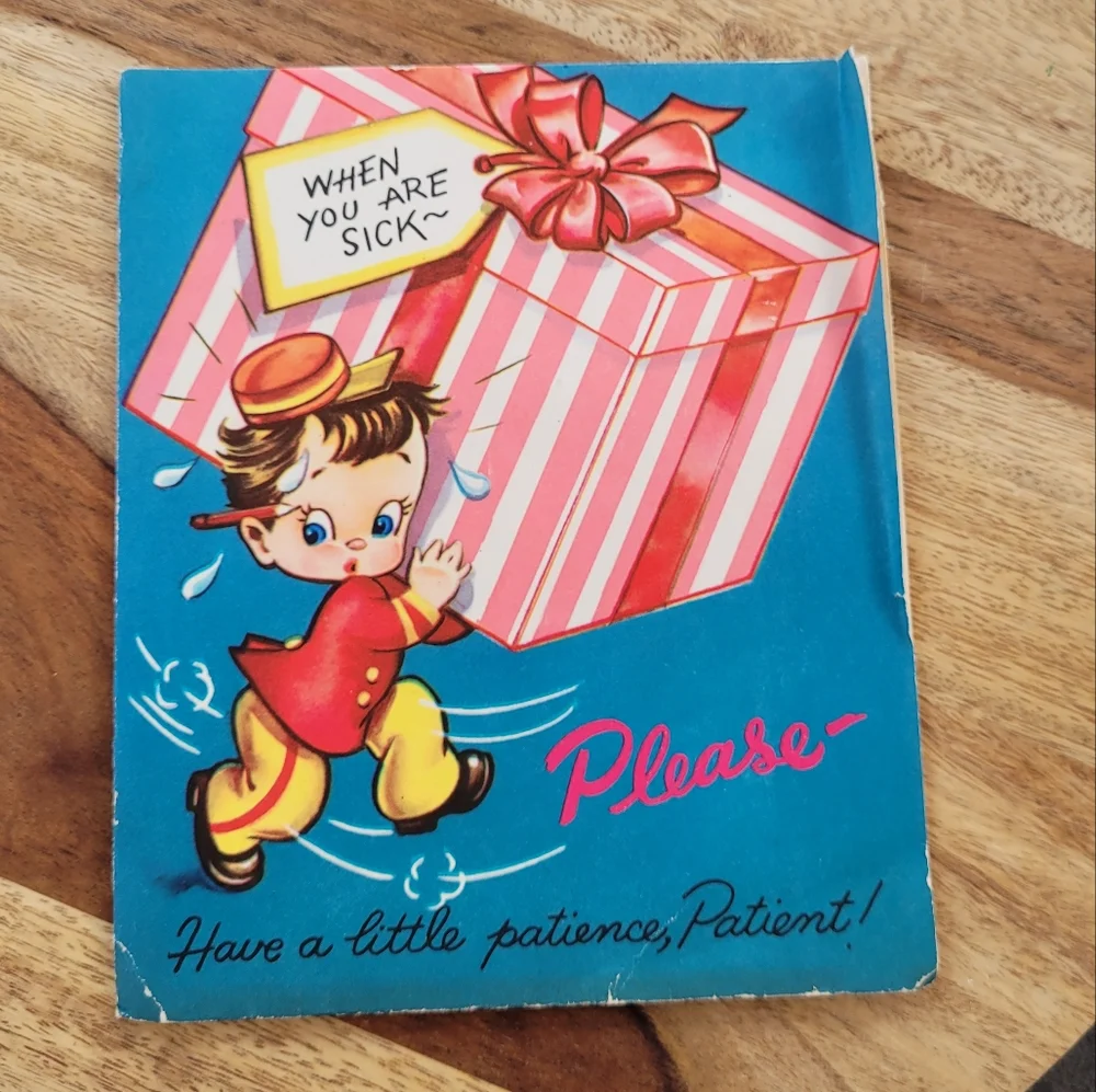 Vintage Get Well Soon greeting card